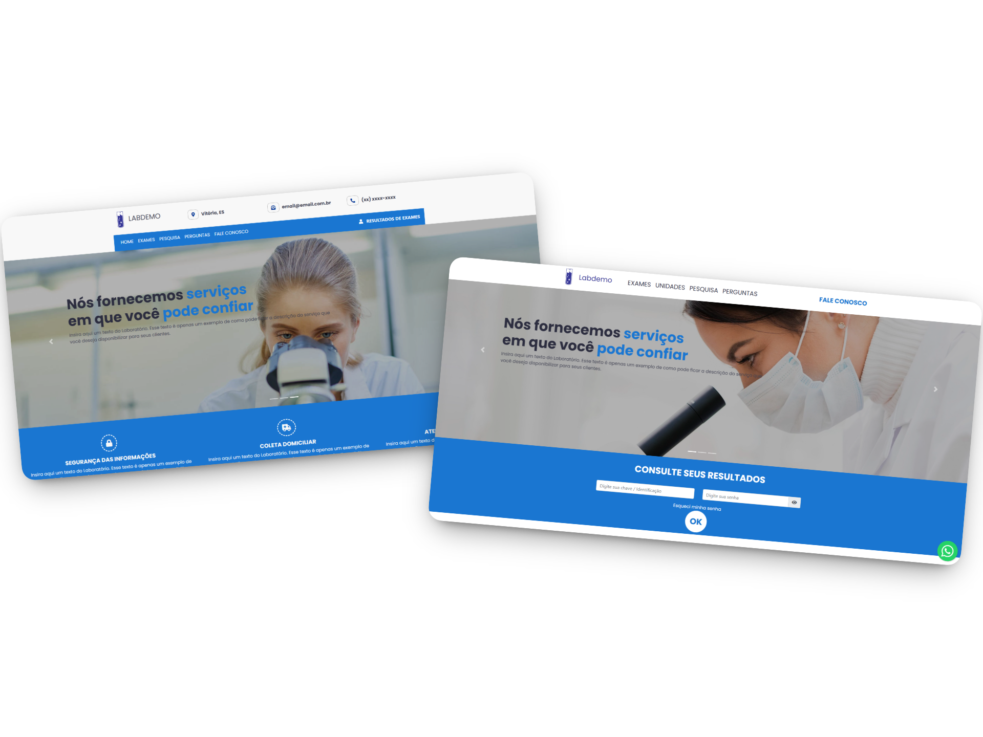 Site responsivo S_Line em Desktop, Tablet e Smartphone